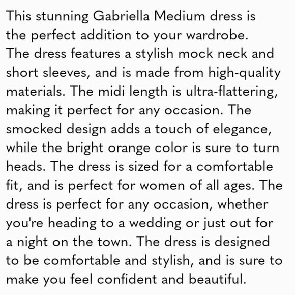 GORGEOUS GABRIELLA ORANGE MIDI DRESS NEW WITH TAGS SIZE MEDIUM - Picture 4 of 5